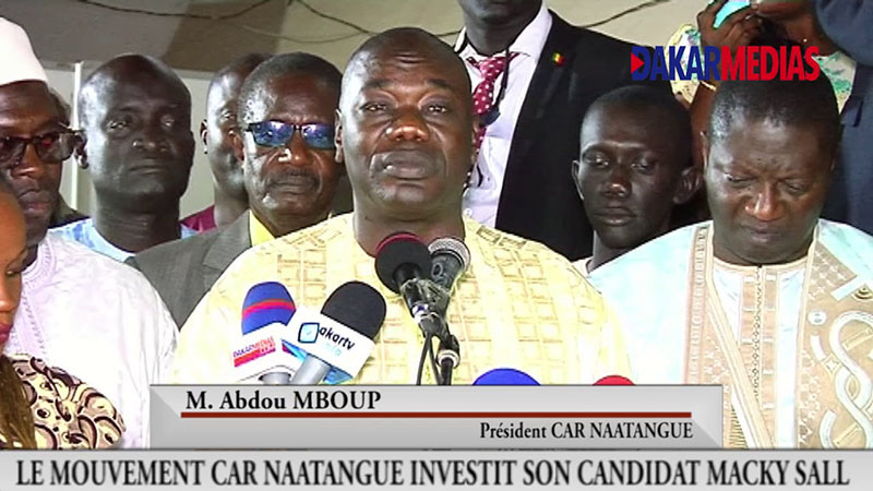 LE MOUVEMENT CAR NAATANGUE DABDOU MBOUP INVESTIT SON CANDIDAT MACKY SALL