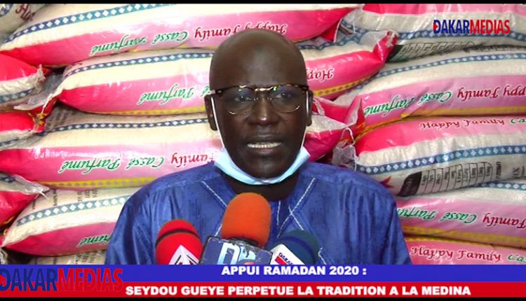 SEYDOU GUÉYE PERPÉTUE LA TRADITION ET DISTRIBUE PLUS DE 30 TONNES DE RIZ ET AUTRES DENRÉES ALIMENTAIRES AUX FAMILLES IMPACTÉES PAR LE COVID 19